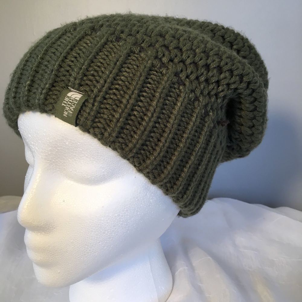 The North Face Slouch Beanie in Olive Green